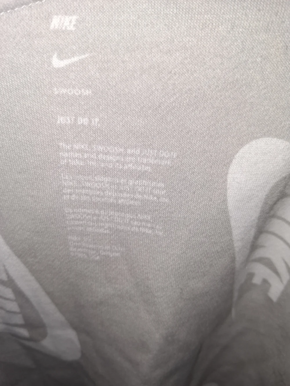 Nike Light Gray All-Over Logo Half-Zip Pullover with Blue Swoosh